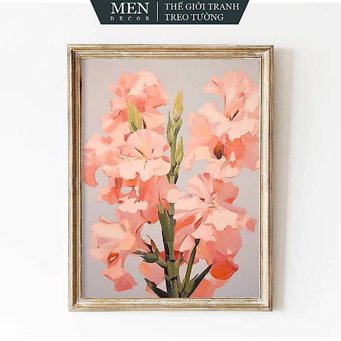 ภาพวาดติดผนัง August Birth Month Flower พิมพ์ Gladiolus พิมพ์ขอขึ้น มาพร้อมเล็บแขวนรูปภาพ