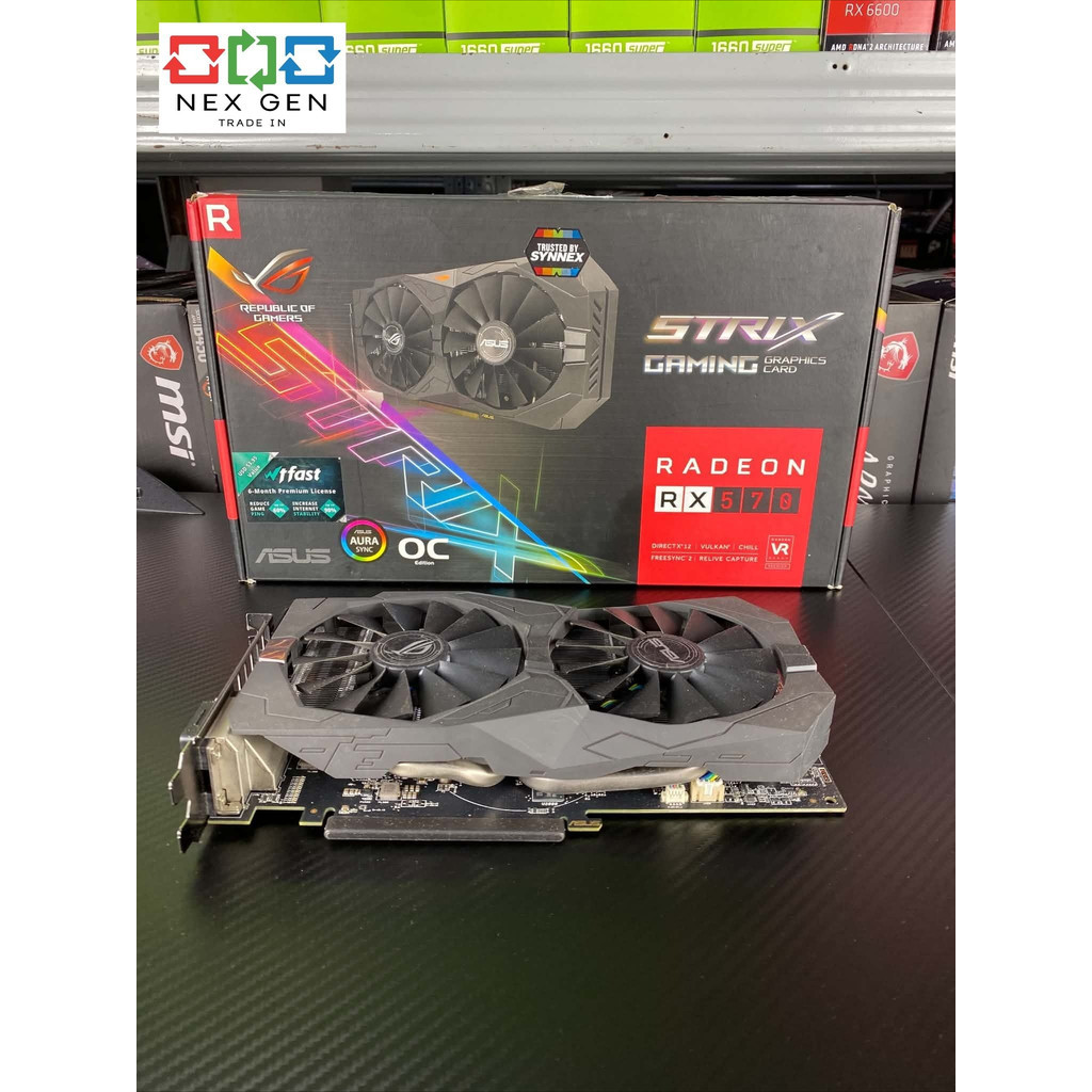 VGA (การ์ดจอมือ 2) ASUS ROG STRIX RX570 O4G Gaming OC Edition | Shopee ...