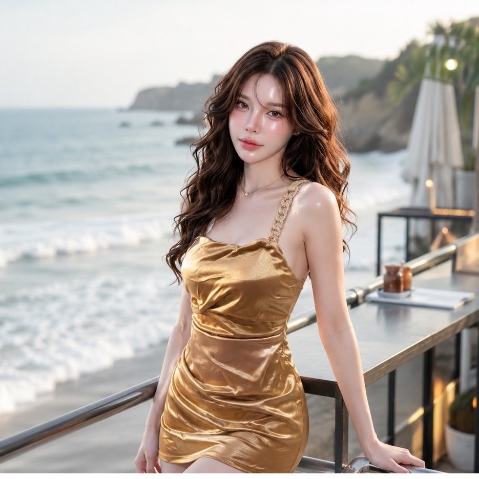 ชุดพีอาร์ผ้าซาตินชุดเดรชทำงาน