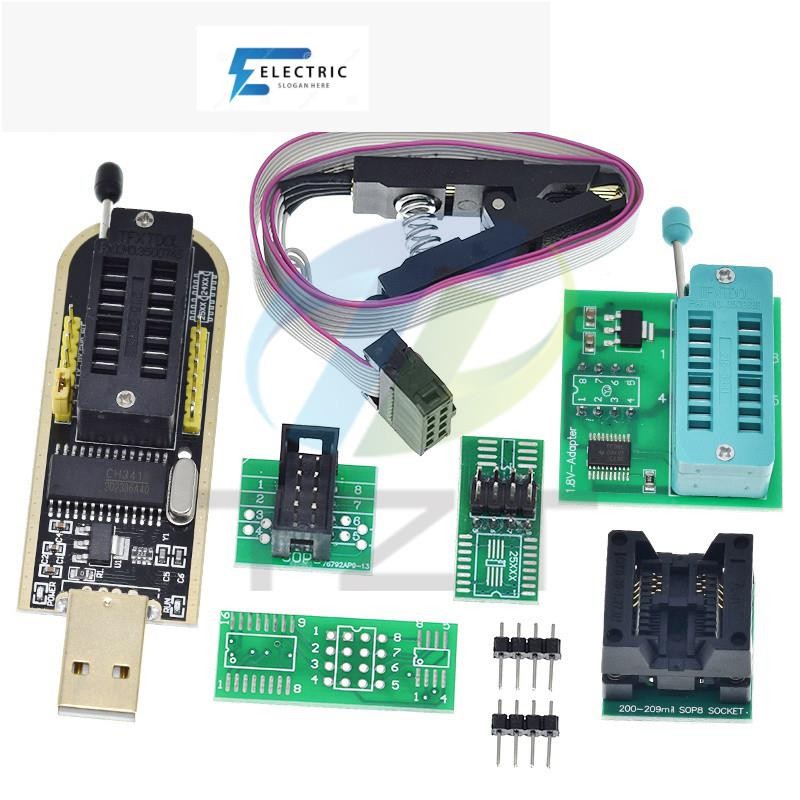 CH341A CH341B 24 25 Series EEPROM แฟลช BIOS USB โปรแกรมเมอร์โมดูล SOIC8 ...