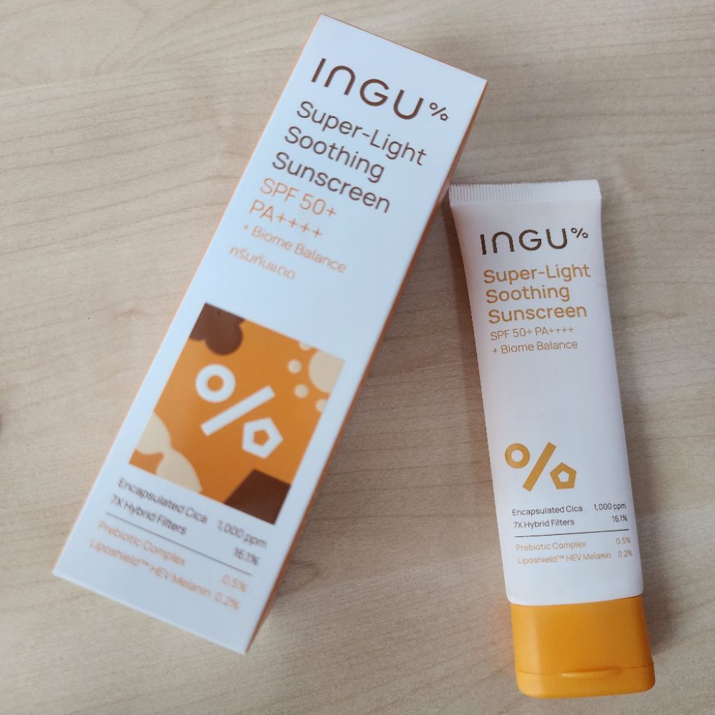 กันแดด INGU Super-Light Soothing Sunscreen Be SPF 50+ PA++++ + Biome ...
