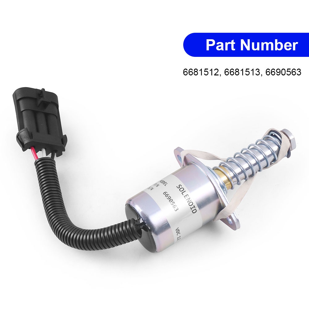 ปิดเครื่องโซลินอยด์ 6681512 6681513 6690563 12V หยุด Solenoid Fit ...