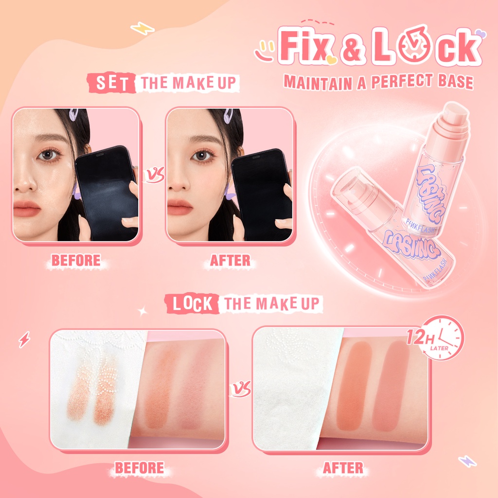 ข้อมูลเพิ่มเติมของ Pinkflash More&More Fit Set Shine free สเปรย์ให้ความชุ่มชื้น ไม่เหนียวเหนอะหนะ ไม่เหนียวเหนอะหนะ ไม่เหนียวเหนอะหนะ ไม่เหนียวเหนอะหนะ ไม่ทําให้เกิดสิว