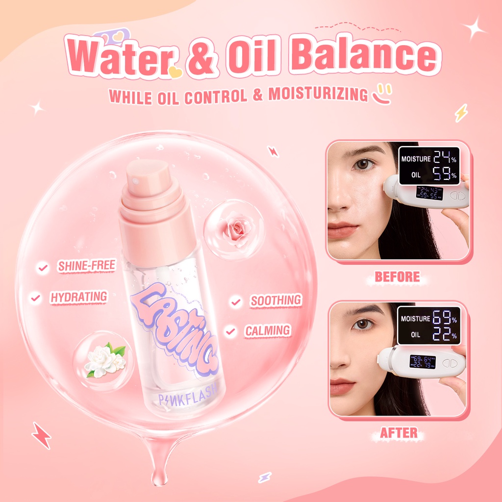 ข้อมูลเพิ่มเติมของ Pinkflash More&More Fit Set Shine free สเปรย์ให้ความชุ่มชื้น ไม่เหนียวเหนอะหนะ ไม่เหนียวเหนอะหนะ ไม่เหนียวเหนอะหนะ ไม่เหนียวเหนอะหนะ ไม่ทําให้เกิดสิว