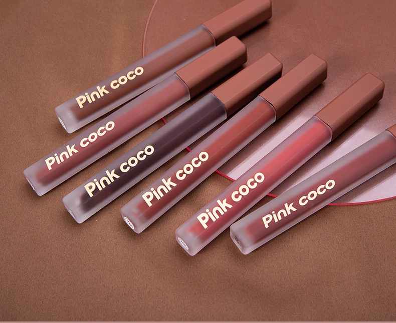 เกี่ยวกับ Pink Coco ลิปกลอส เนื้อแมตต์ กันน้ำ ติดทนนาน ลิปโคลน ลิปสติก เนื้อแมตต์