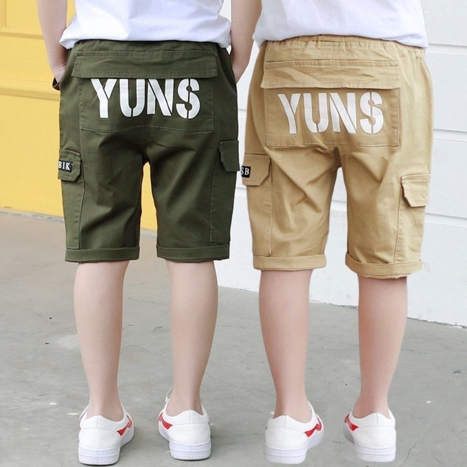 เกี่ยวกับ 3-15Y Boys Shorts Cotton Kids Bottoms Five Point thin Section Breathable Short Pants Size:110-160