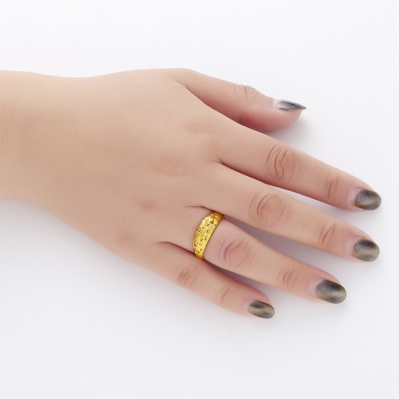 ภาพประกอบของ แหวนผู้ชาย 24K และผู้หญิงทองคำ การรักษาแหวนเปิด แหวนเปิด ชุบทองคลาสสิค Xinyia1