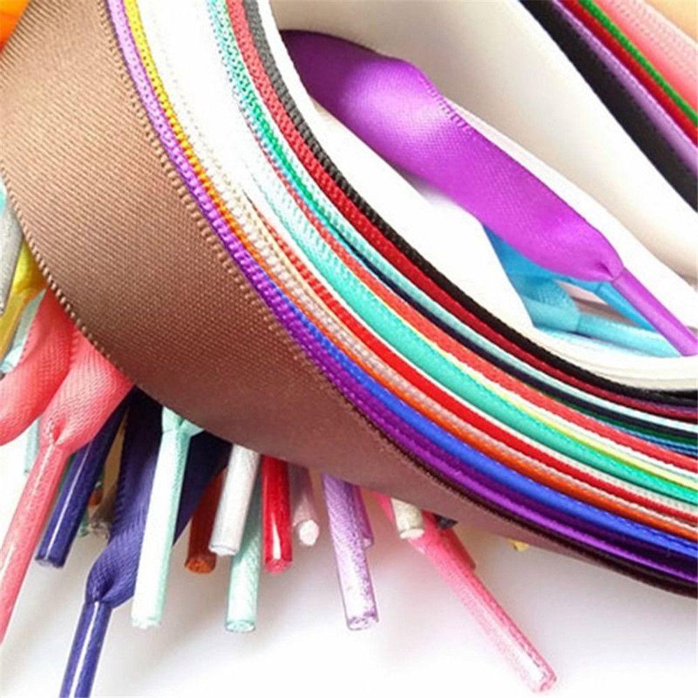 รูปภาพของ Shoelaces / เชือกผูกรองเท้าริบบิ้น 120 ซม 1 คู่ 120CM Flat Silk Ribbon Shoelaces