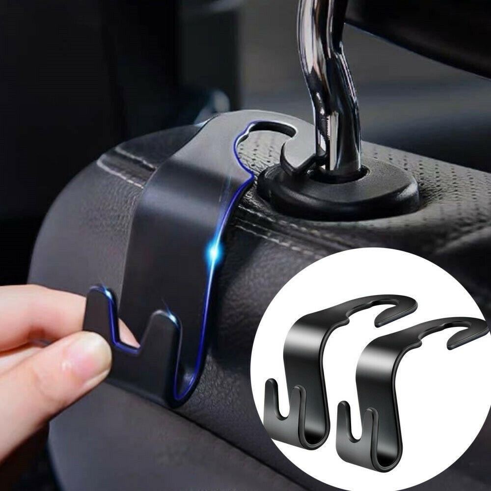 ข้อมูลเกี่ยวกับ คลิปตะขอแขวนกระเป๋า สีดํา อุปกรณ์เสริมในรถยนต์ 2 ชิ้น