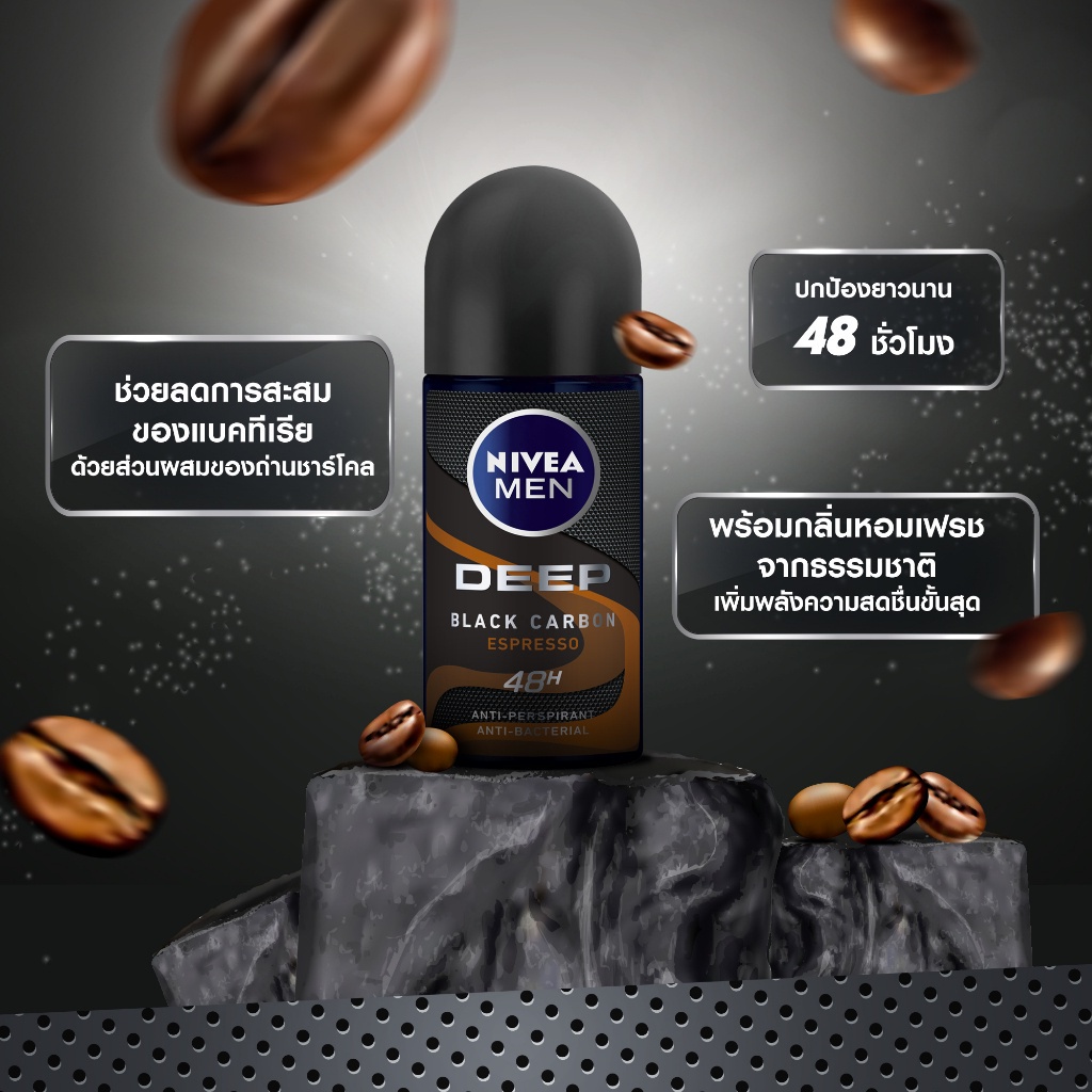 รูปภาพรายละเอียดของ นีเวีย โรลออน สำหรับผู้ชาย 50 มล. DEO MEN 50 ml. 2pcs NIVEA