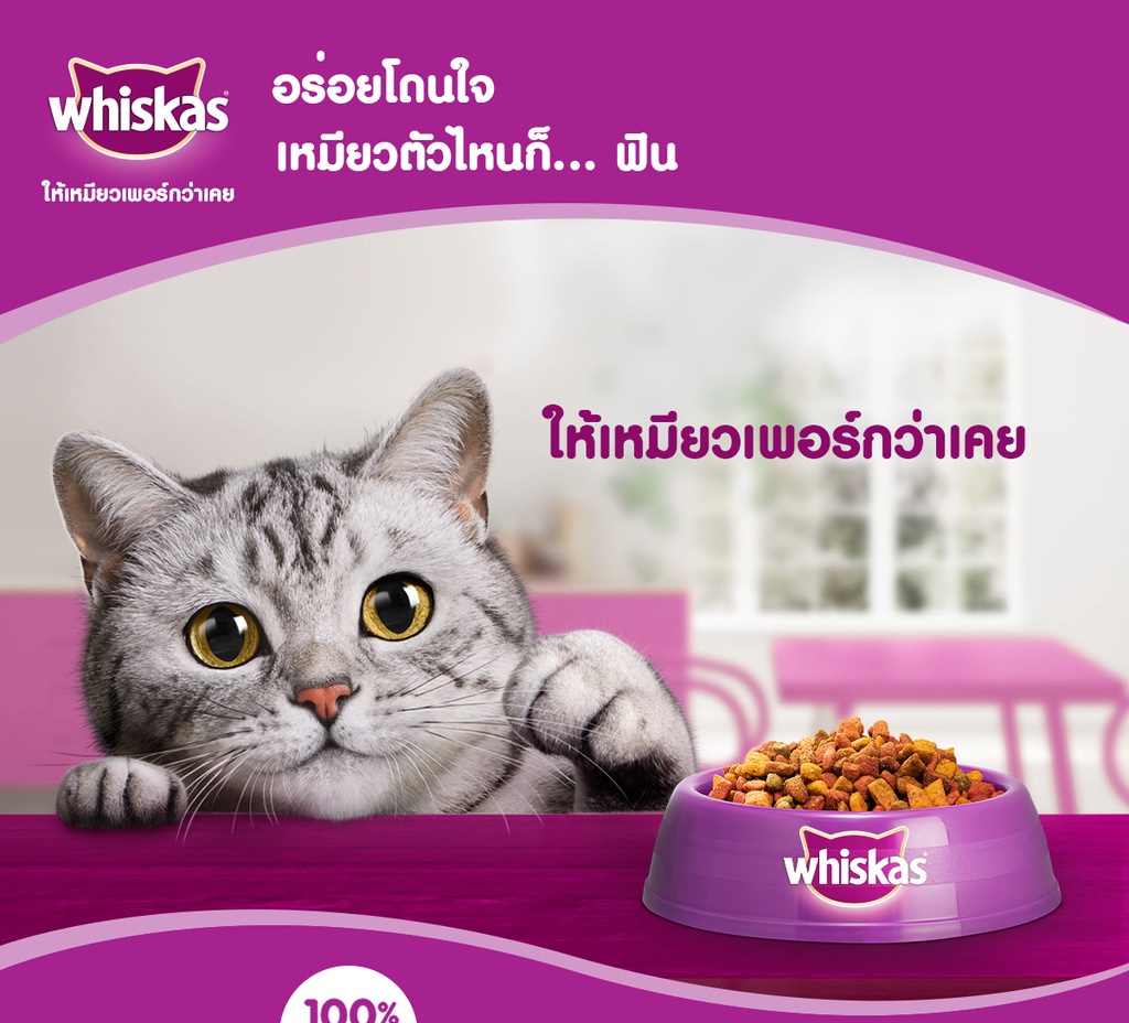 รูปภาพเพิ่มเติมเกี่ยวกับ WHISKAS วิสกัส อาหารแมว ชนิดแห้ง แบบเม็ด (แพ็ก 3), 1.1/ 1.2 กก.