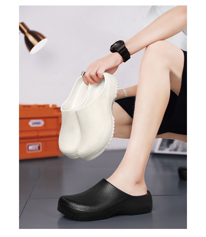ภาพที่ให้รายละเอียดเกี่ยวกับ Tikp รองเท้าเชฟ กันน้ํา กันลื่น สําหรับผู้ชาย ผู้หญิง ไซซ์ 36-45 0429