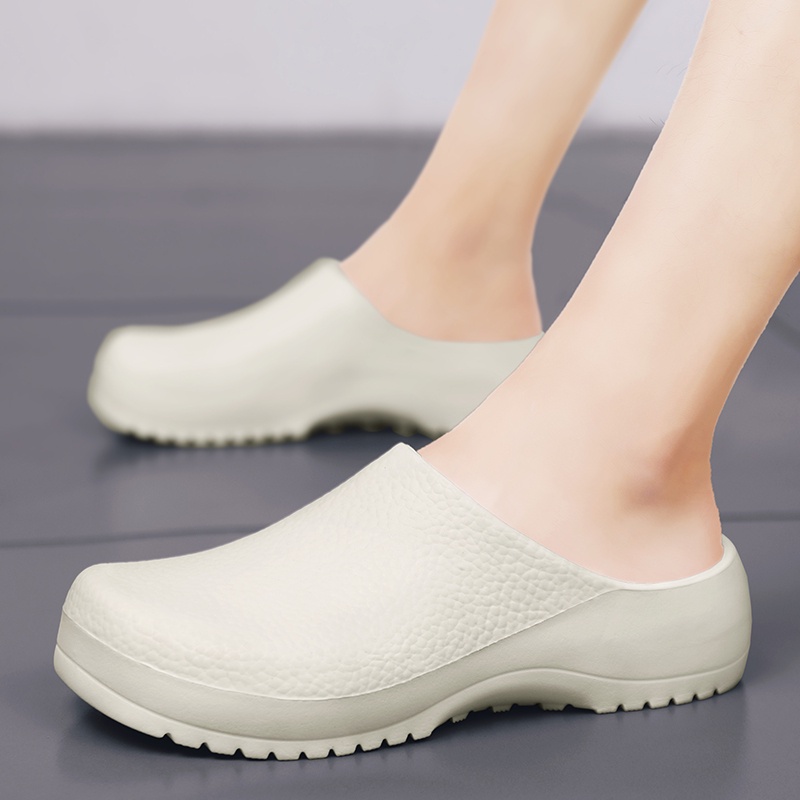 ภาพที่ให้รายละเอียดเกี่ยวกับ Tikp รองเท้าเชฟ กันน้ํา กันลื่น สําหรับผู้ชาย ผู้หญิง ไซซ์ 36-45 0429