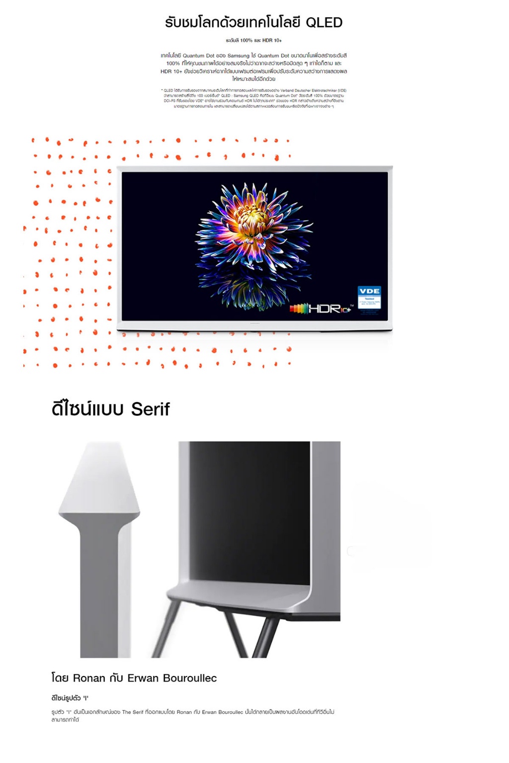 ภาพประกอบของ SAMSUNG TV The Serif 4K Smart TV (2022) 65 นิ้ว LS01B Series รุ่น QA65LS01BAKXXT