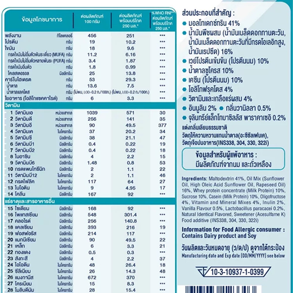 Boost Optimum บูสท์ ออปติมัม มีเวย์โปรตีน อาหารสำหรับผู้สูงอายุ ขนาด ...