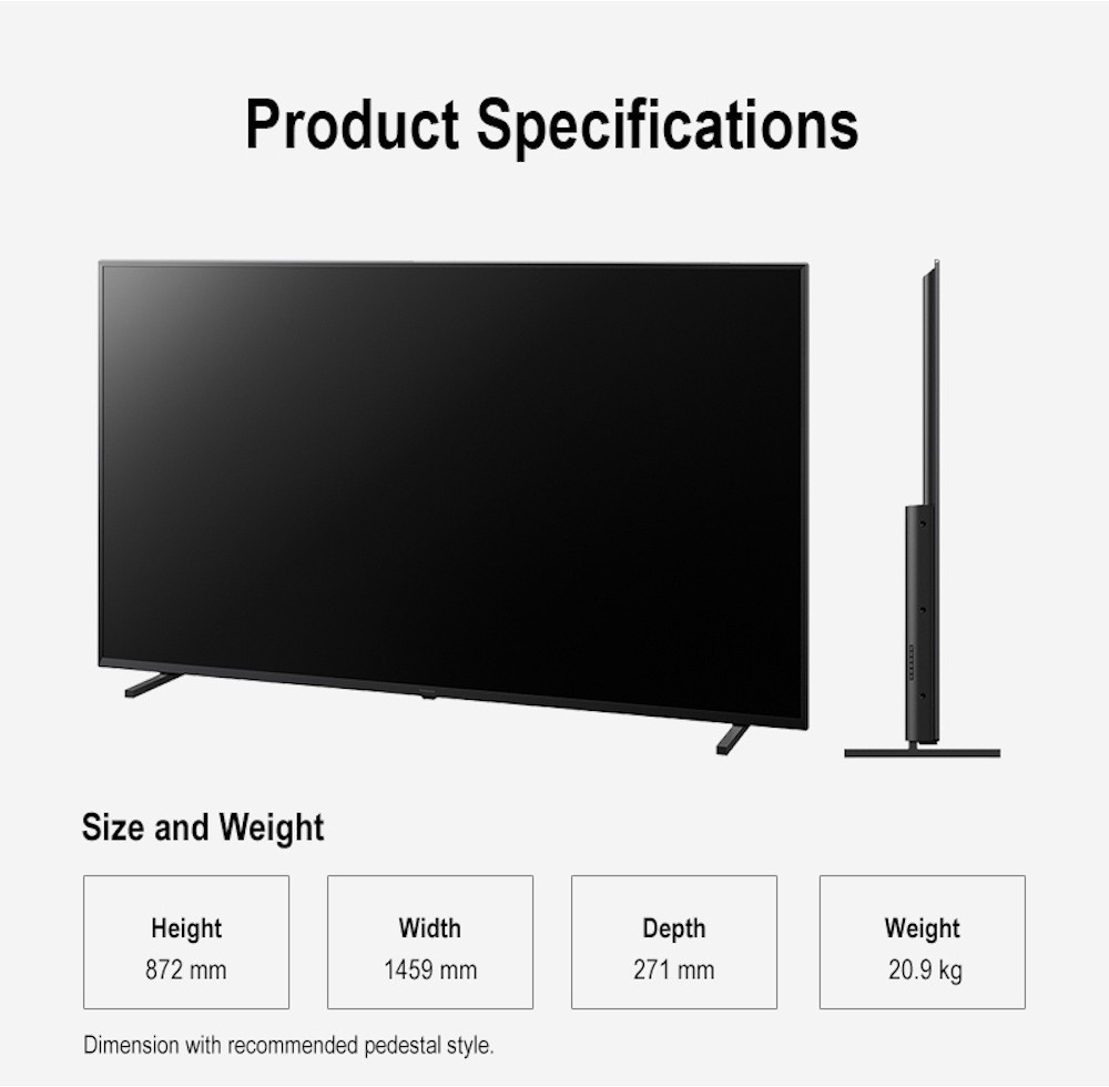 Panasonic LED TV TH-65JX700T 4K TV ทีวี 65 นิ้ว Android TV Google Assistant Dolby Vision Chromecast แอนดรอยด์ทีวี