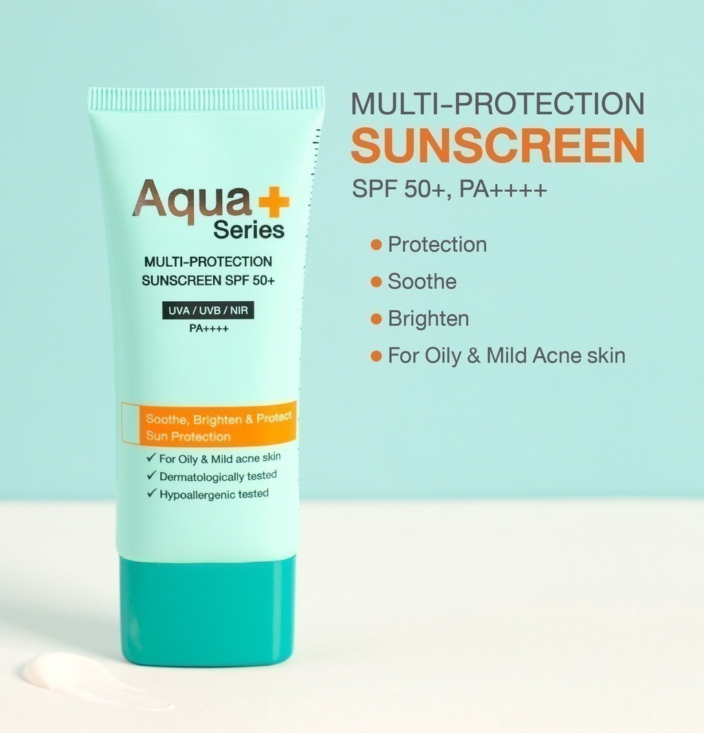 (6GYYC3 ลด 200.-) Aqua+ Series Multi-Protection Sunscreen SPF50+/PA ...