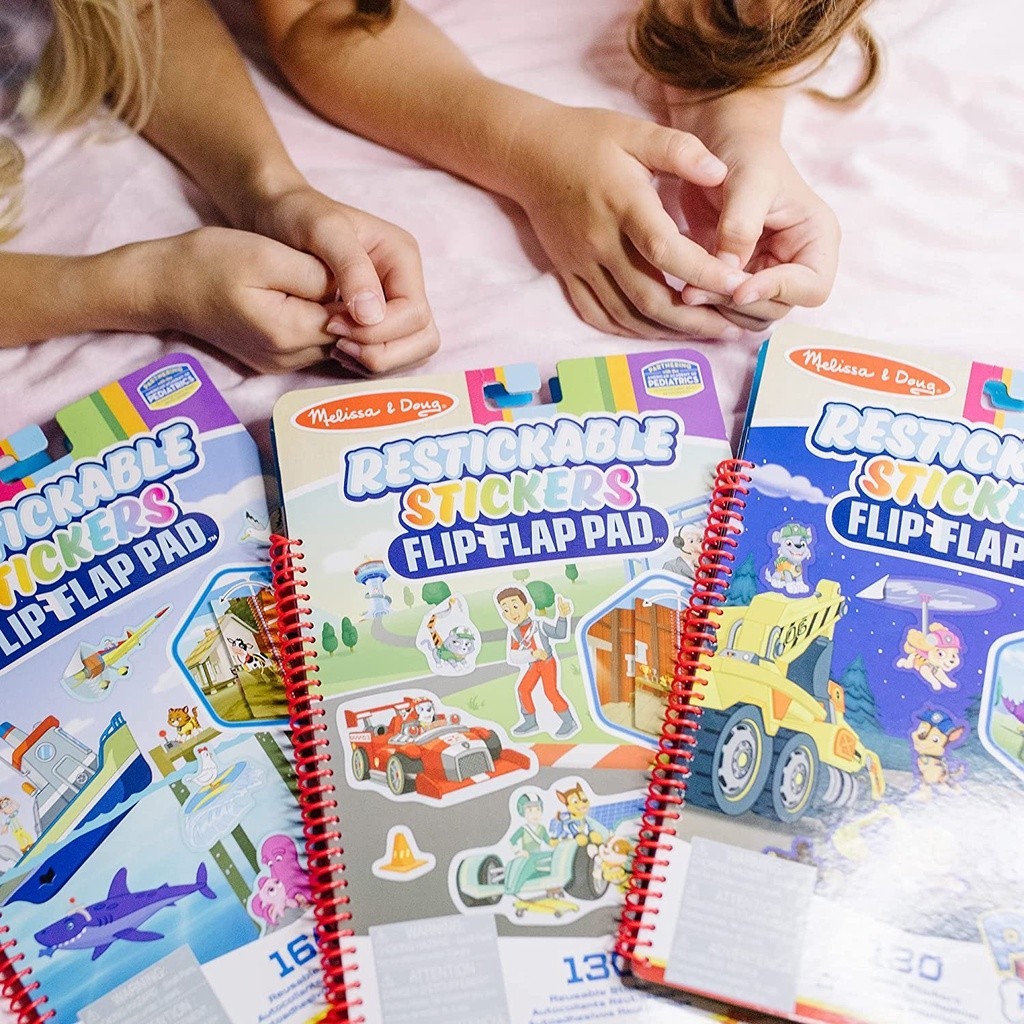 (ของแท้ USA) สมุดสติ๊กเกอร์ แปะซ้ำได้ ของเล่น Paw Patrol Flip-Flap ...