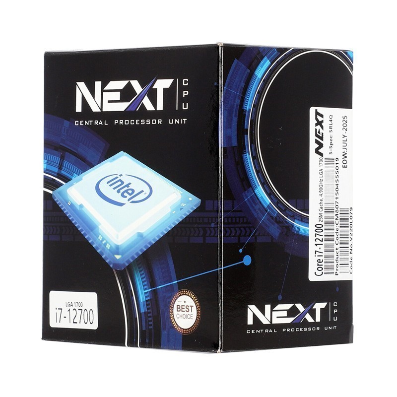 INTEL CPU ซีพียู CORE I7-12700 LGA 1700 (NEXT) - A0144602 INTEL CPU ซีพียู CORE I7-12700 LGA 1700 (NEXT) - A0144602