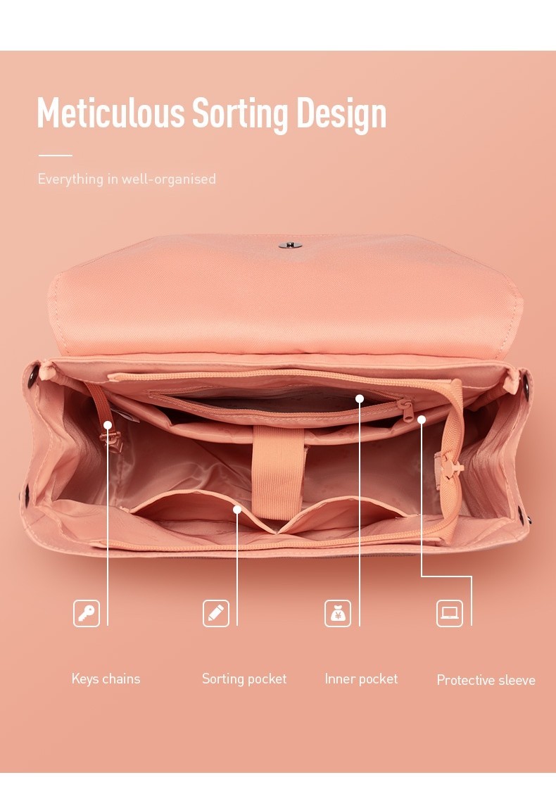 MAH 2604 Young Glacier Pink Series กระเป๋าเป้สะพายหลัง ความจุขนาดใหญ่ ...