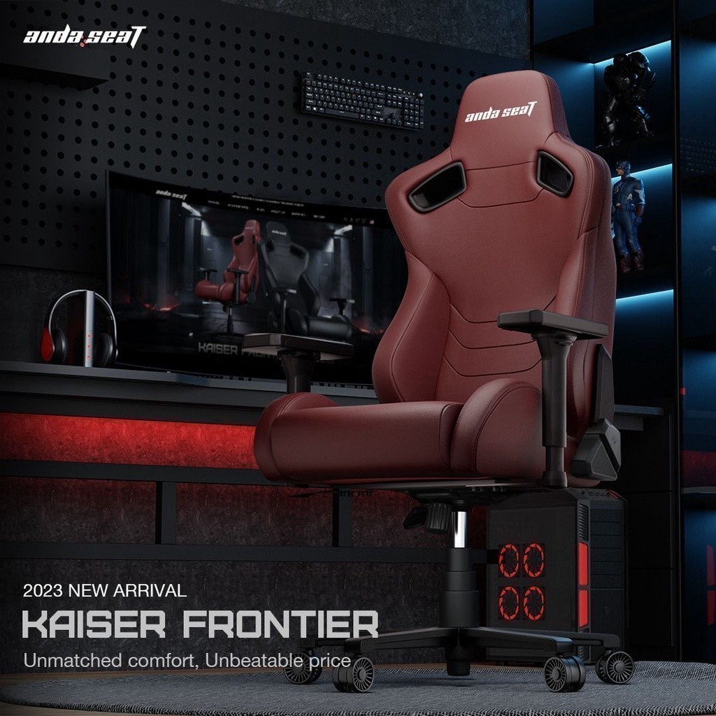 Anda Seat Kaiser Frontier Series Premium Gaming Chair เก้าอี้สีแดง (AD12Y) อันดาซีท ไคเซอร์ ฟรอนเทียร์ เก้าอี้เกมมิ่งเพื่อสุขภาพ Ergonomic E-Sport