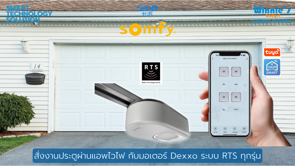 Somfy Smart Magic Box Function RTS เกตเวย์อัจริยะไวไฟที่สั่งงานมอเตอร์ ...