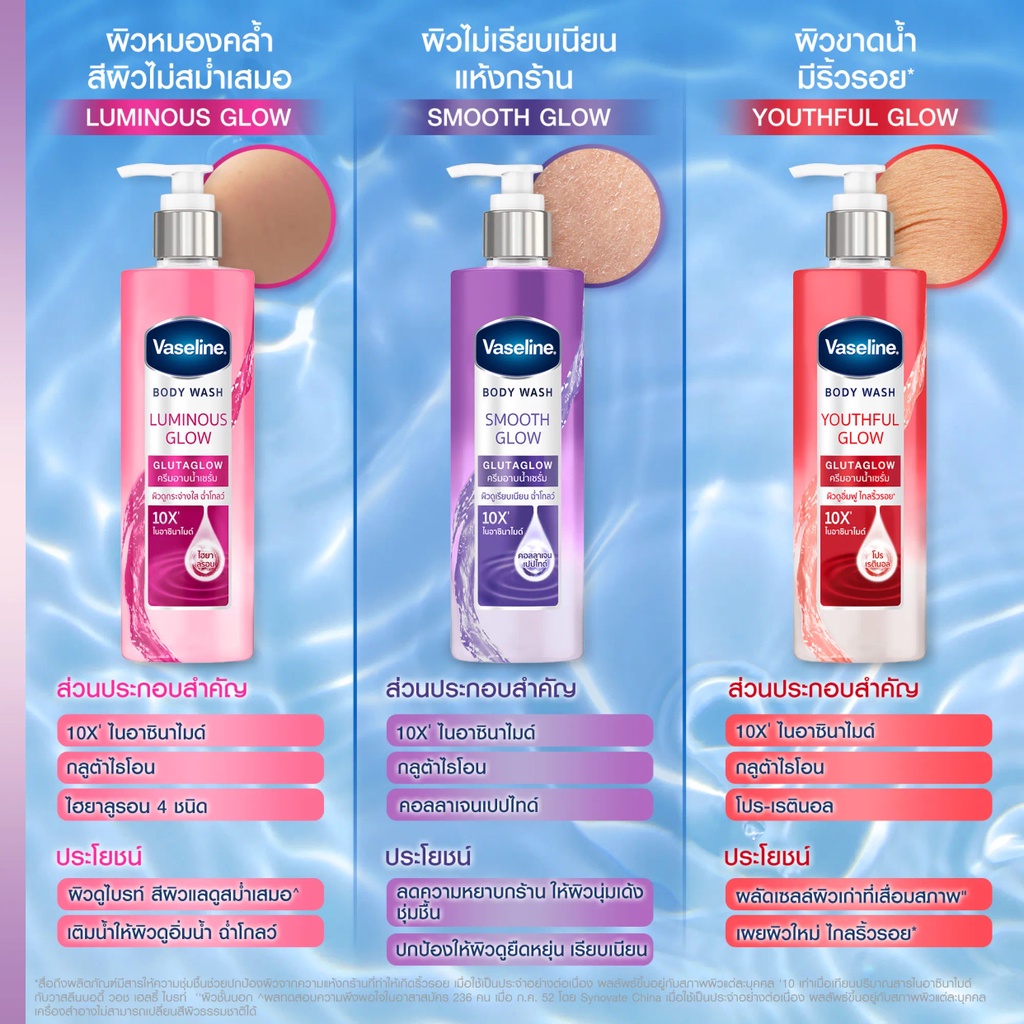 VASELINE LQ Luminous Glow Pump 8X (425 ML) ครีมอาบน้ำเซรั่ม Shopee