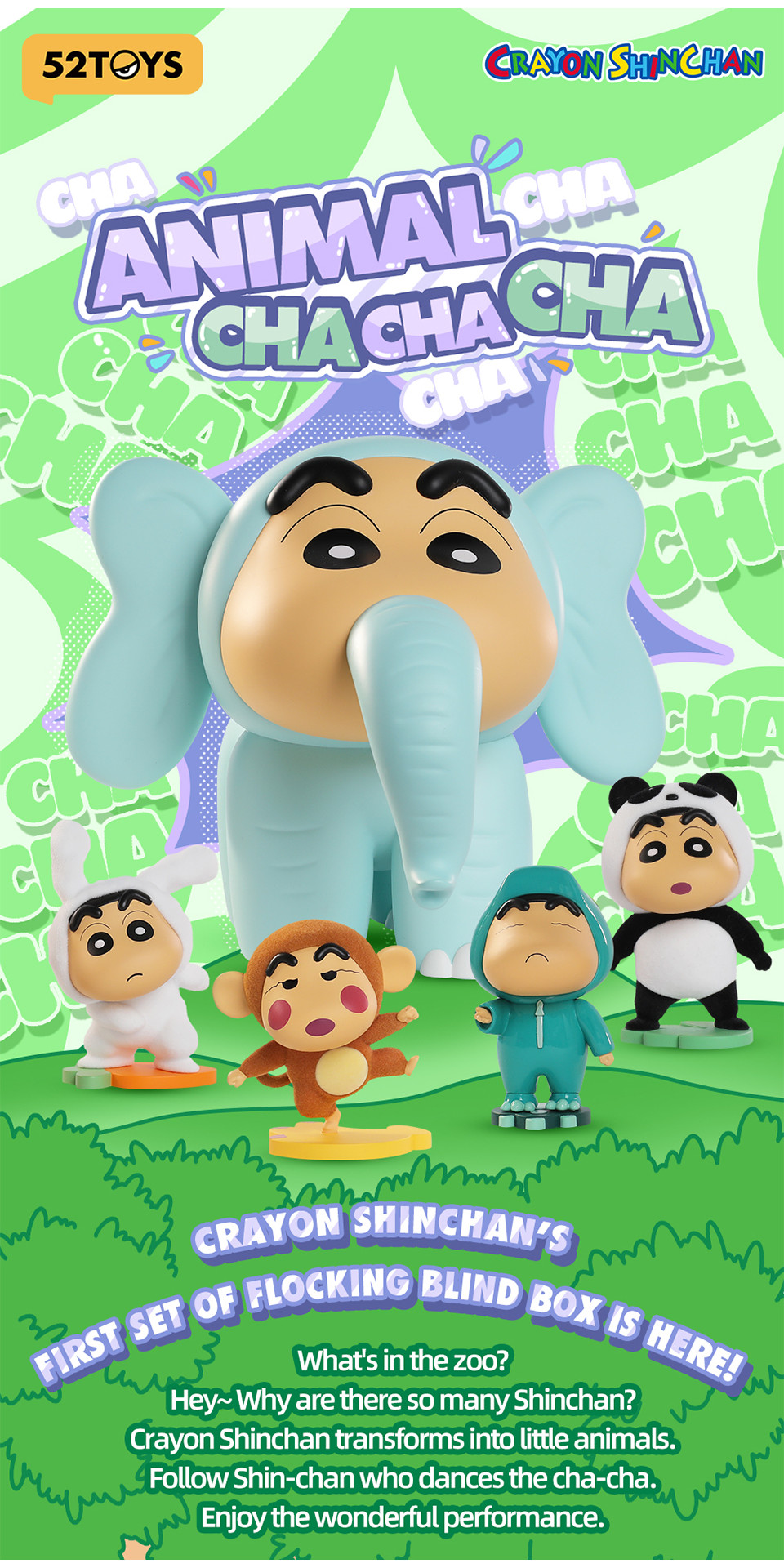 52TOYS Crayon Shinchan Animal Chachacha Figure Toy | Shopee Thailand