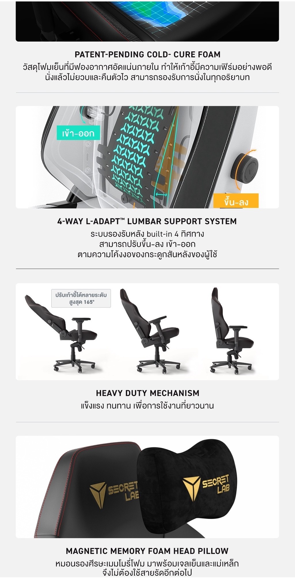 Secretlab TITAN Evo —Dark Knight Edition เก้าอี้เกมมิ่งเพื่อสุขภาพ