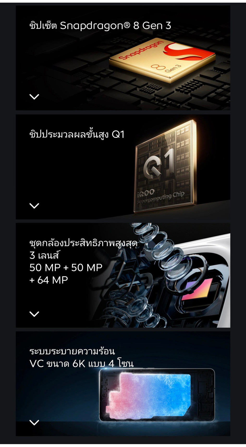 iQOO 12 5G (16+512GB) CPU SND8 Gen3 + Supercomputing Chip Q1, 50 MP 1/1.3”Astrograph+50MP+64MP
