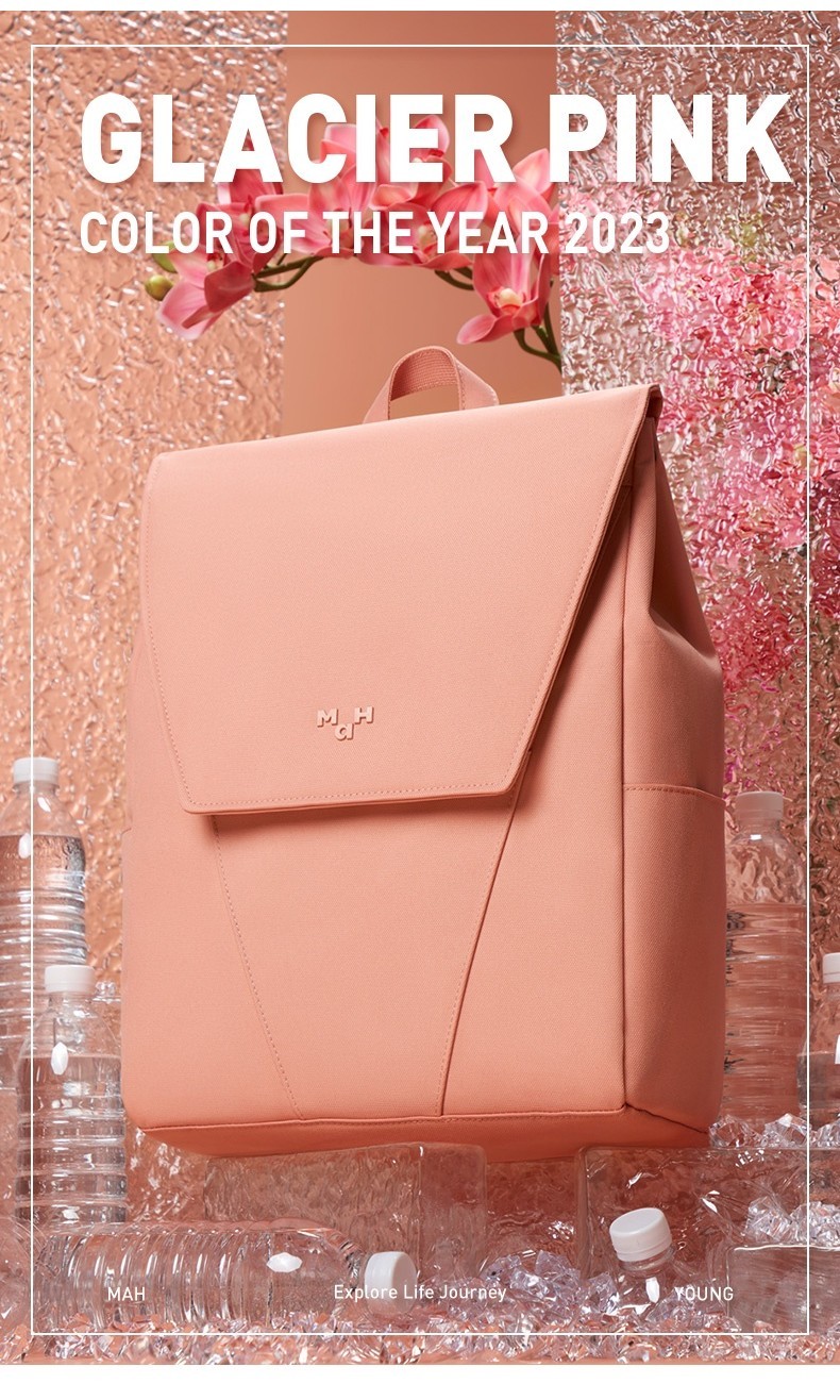 MAH 2604 Young Glacier Pink Series กระเป๋าเป้สะพายหลัง ความจุขนาดใหญ่ ...