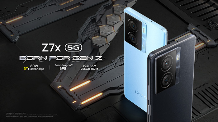 iQOO Z7x 5G Snapdragon 695 5G | 6000mAh + FlashCharge 80w | 6.64 นิ้ว IPS-120Hz | ประกันศูนย์ 1ปี