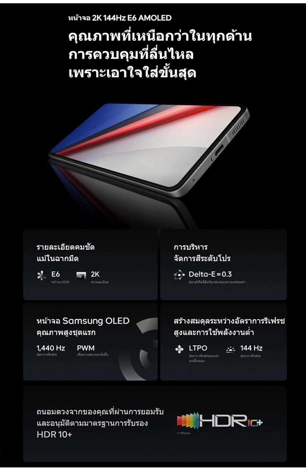 iQOO 11 5G (16GB+256GB) | Snapdragon 8Gen2 | หน้าจอ E6 AMOLED 2K - 144Hz | 120W Flashcharge - 5000mAh