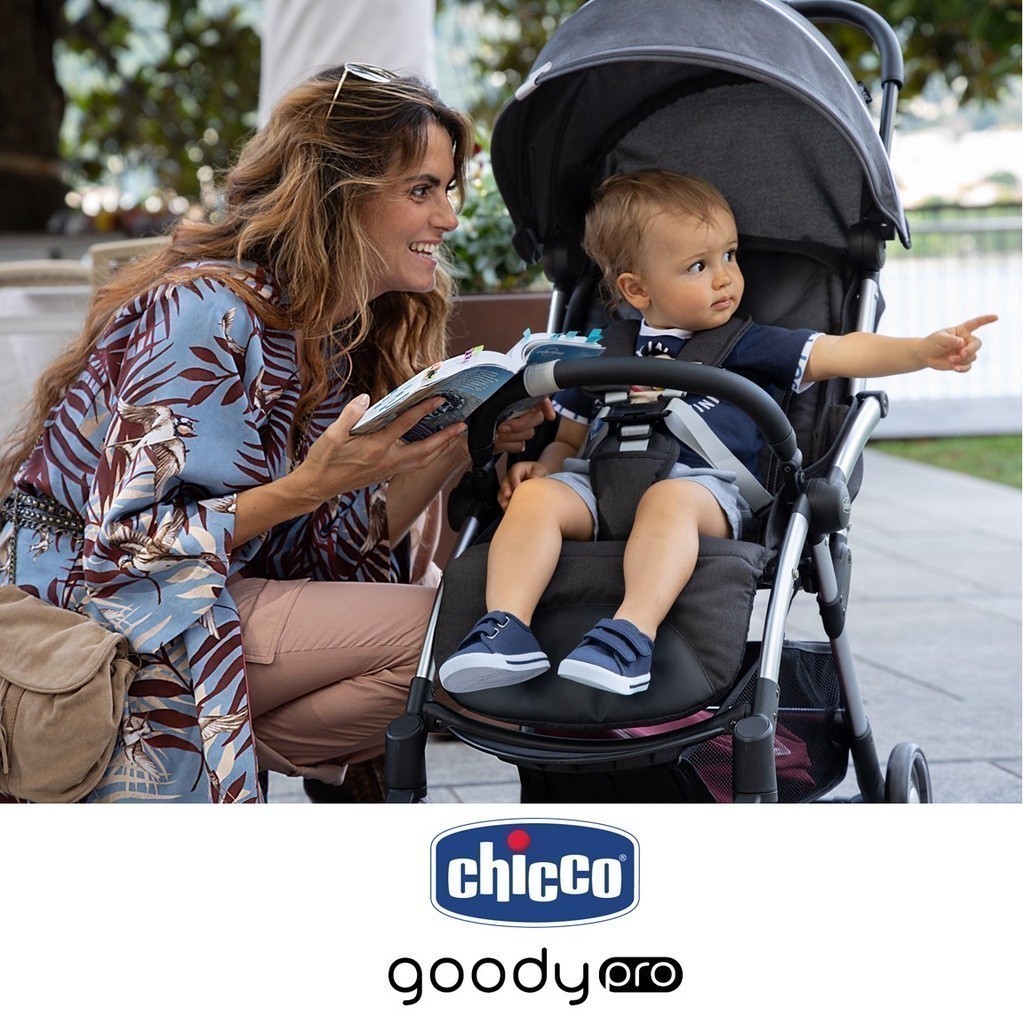 CHICCO Goody Pro Stroller Black Beauty รถเข็นเด็ก 0m+ พับเก็บอัตโนมัติ ...