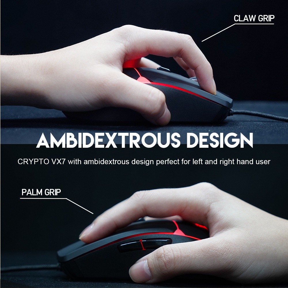 FANTECH VX7 Gaming Mouse รุ่น VX7 เมาส์เกมมิ่ง แฟนเทค ความแม่นยำปรับ ...