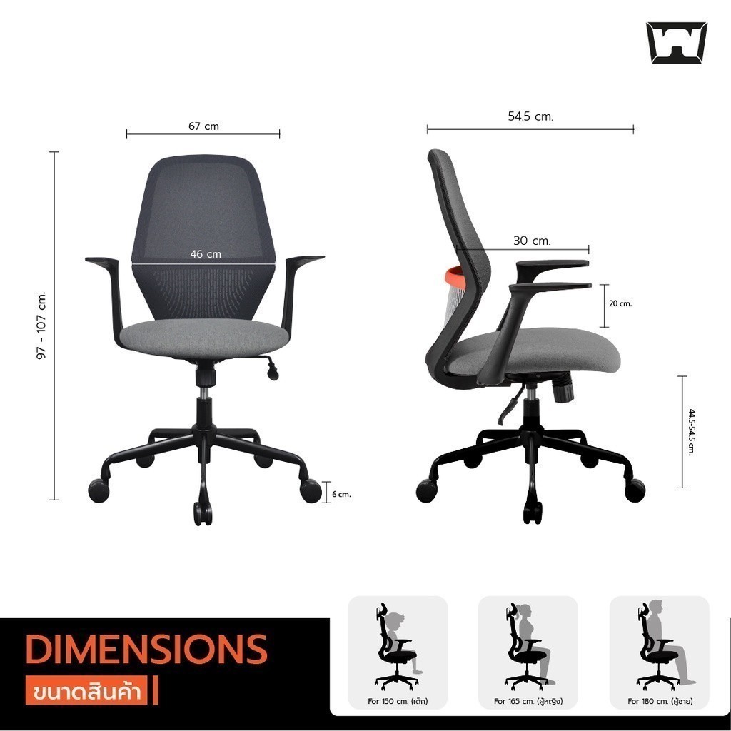 Work Station - Office chair เก้าอี้ทำงาน รุ่น Picasso เก้าอี้สีเทา สีแดง สีฟ้า เก้าอี้พนักพิงต่ำ ระบายอากาศดีเยี่ยม รองรับน้ำหนัก 136 kg. ราคาดี เกรดคุณภาพ