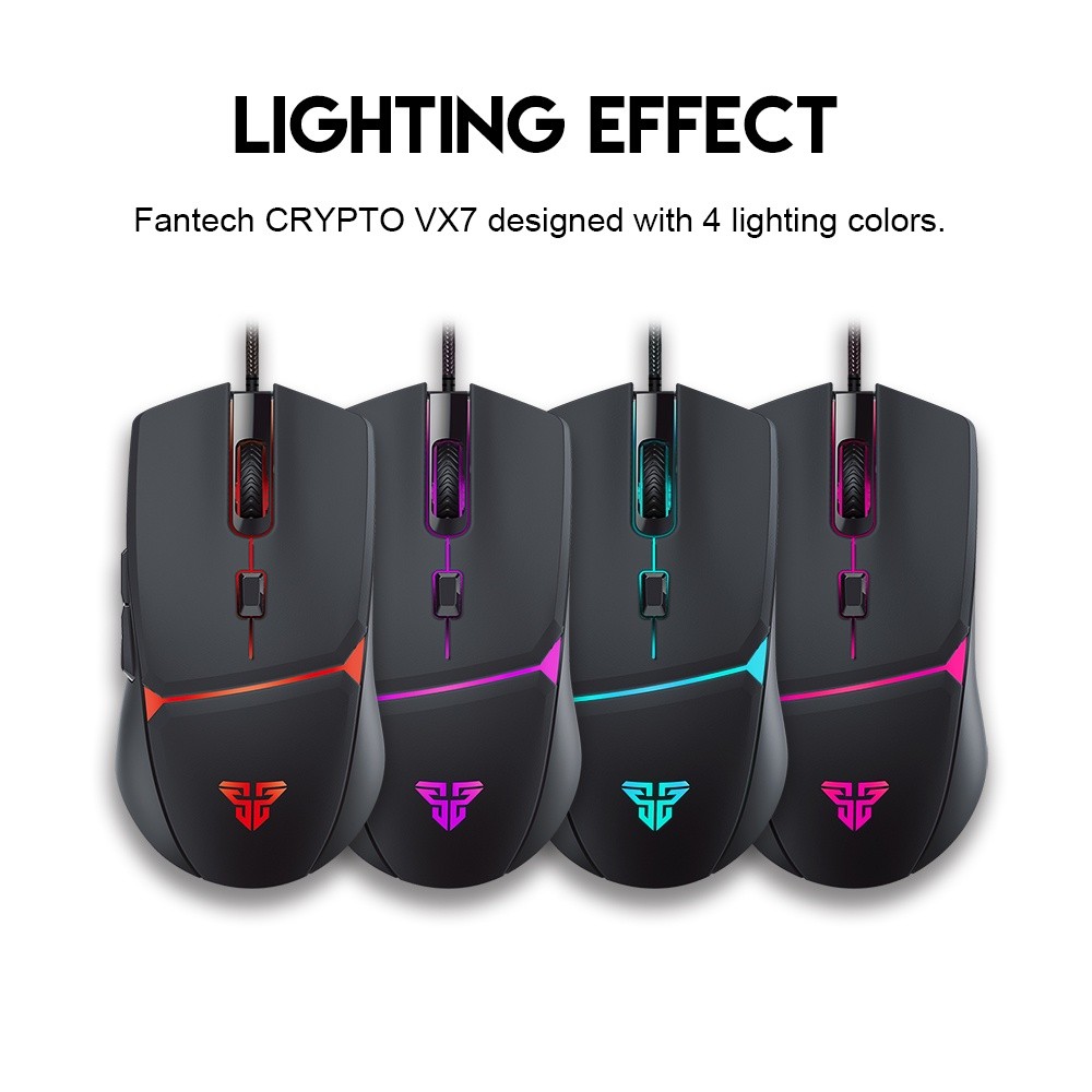 FANTECH VX7 Gaming Mouse รุ่น VX7 เมาส์เกมมิ่ง แฟนเทค ความแม่นยำปรับ ...