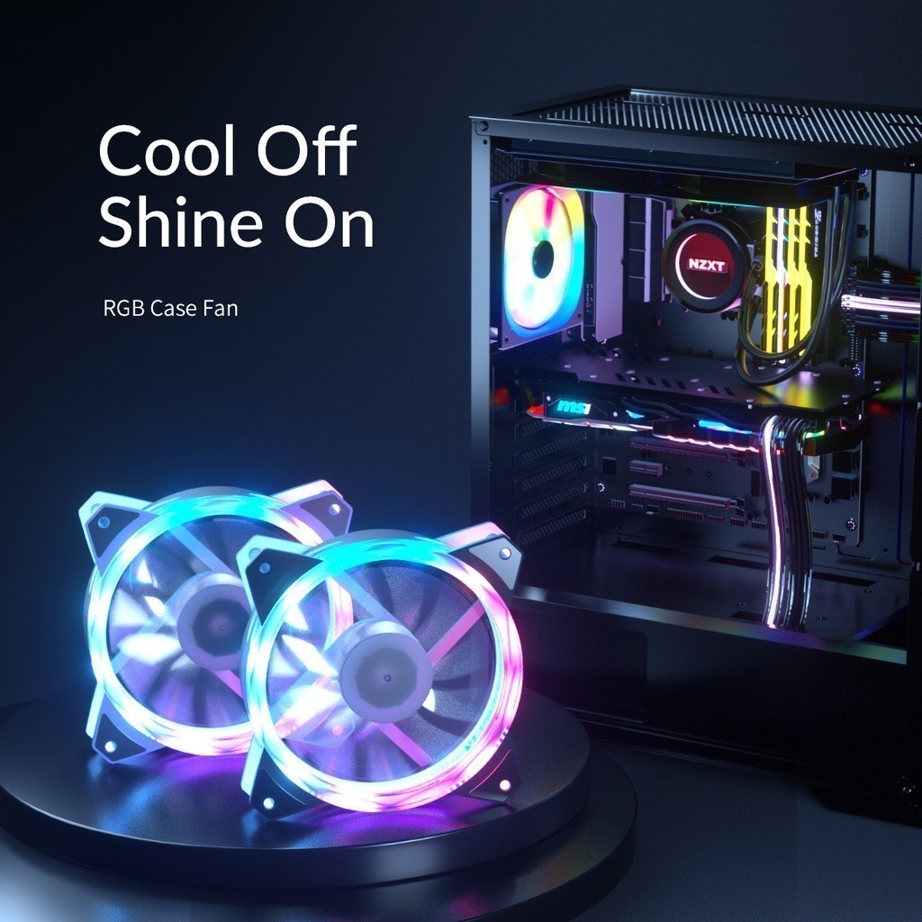 [ออก E-TAX ลดหย่อนภาษีได้] ORICO RGB Case Fans 120mm DIY PC Computer ...