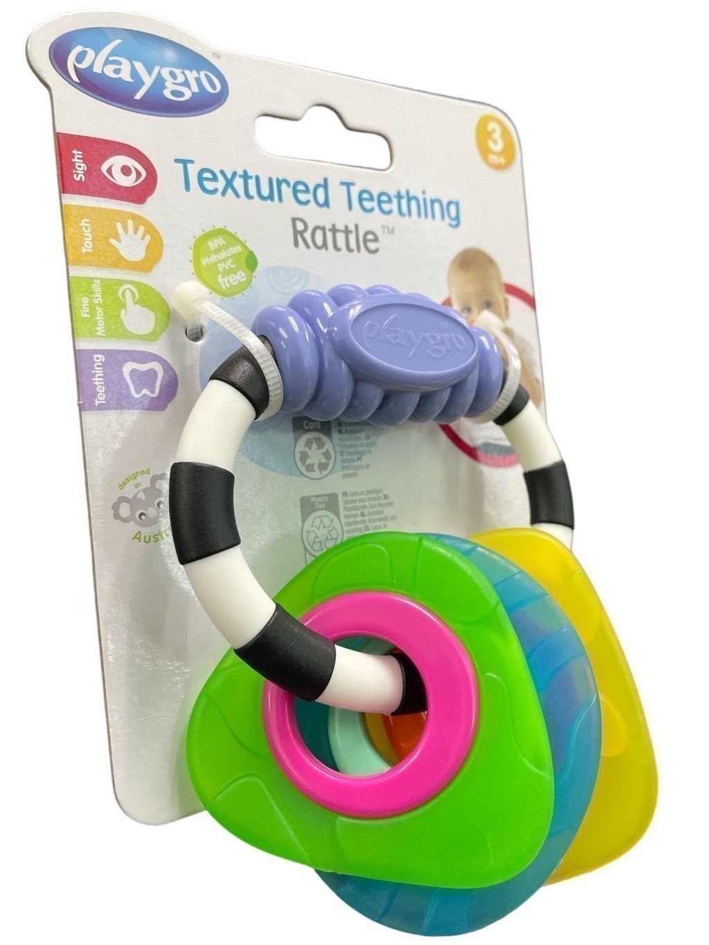 Playgro Textured Teething Rattle-Refresh ยางกัด | Shopee Thailand