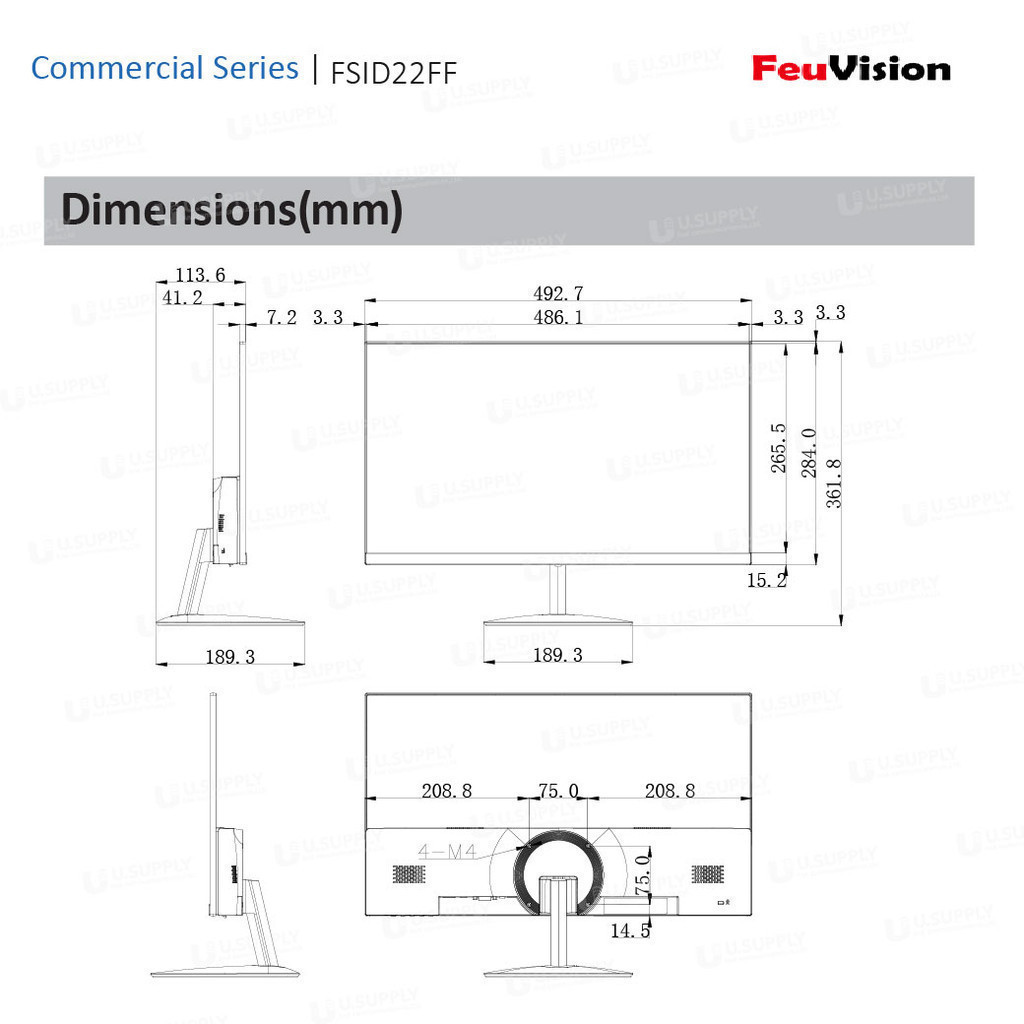 [6.6]มีส่งด่วน!! จอมอนิเตอร์ FEUVISION ขนาด 19นิ้ว/ 22นิ้ว/ 24นิ้ว VA ...