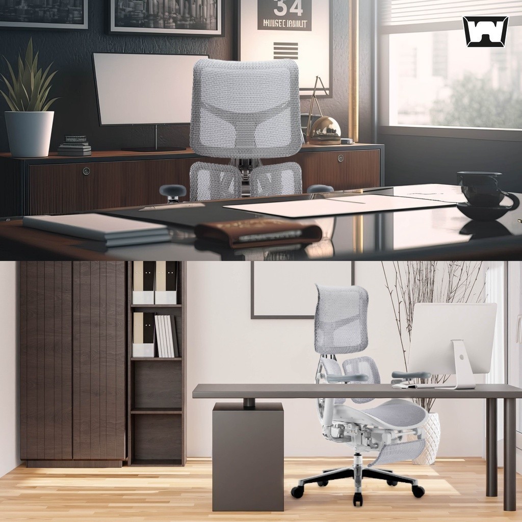 Work Station - Ergonomic chair เก้าอี้ทำงานเพื่อสุขภาพ รุ่น Model B นุ่มสบาย ตามหลักสรีระศาสตร์ รองรับน้ำหนักได้ถึง 150 kg. ลดอาการปวดเมื่อย ระบายอากาศดีเยี่ยม เกรดพรีเมี่ยม