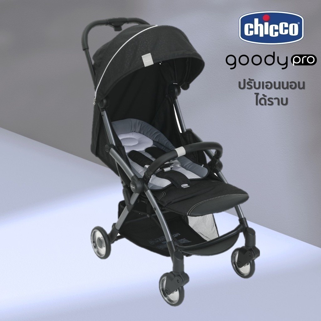 CHICCO Goody Pro Stroller Black Beauty รถเข็นเด็ก 0m+ พับเก็บอัตโนมัติ ...