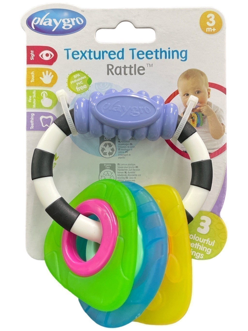 Playgro Textured Teething Rattle-Refresh ยางกัด | Shopee Thailand