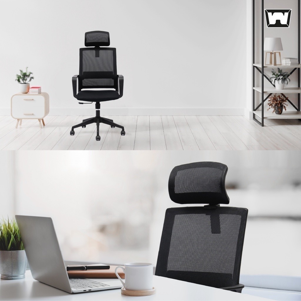 Work Station - Office chair เก้าอี้ทำงาน รุ่น Loki เก้าอี้สีดำ นุ่มสบาย ตามหลักสรีระศาสตร์ ราคาดี ลดอาการปวดเมื่อย รองรับน้ำหนัก 110 kg. ระบายอากาศดีเยี่ยม ราคาประหยัด