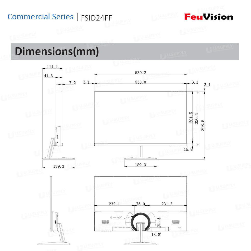 [6.6]มีส่งด่วน!! จอมอนิเตอร์ FEUVISION ขนาด 19นิ้ว/ 22นิ้ว/ 24นิ้ว VA ...