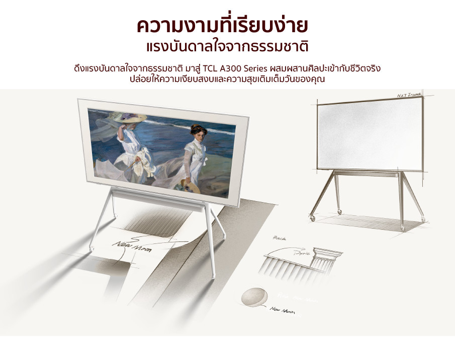 TCL Frame TV QLED 4K ขนาด 55 นิ้ว รุ่น 55A300 Pro ระบบปฏิบัติการ Google ...