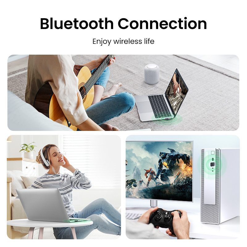 UGREEN รุ่น 90225 USB Bluetooth 5.3 Adapter Receiver Transmitter ตัวรับ ...