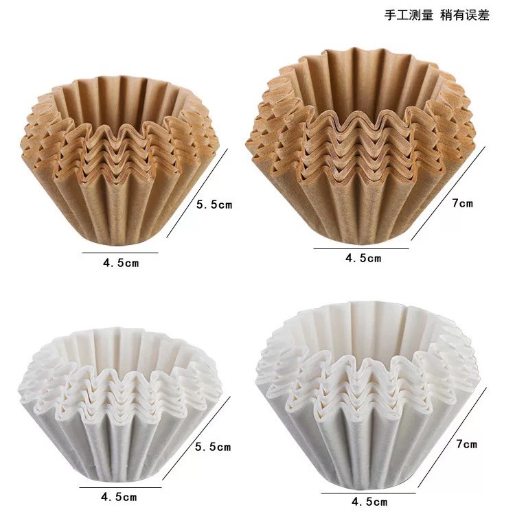 กระดาษกรองกาแฟ Wave Paper Filter ดริปกาแฟ แบบหยัก สีขาว/สีน้ำตาล ขนาด ...