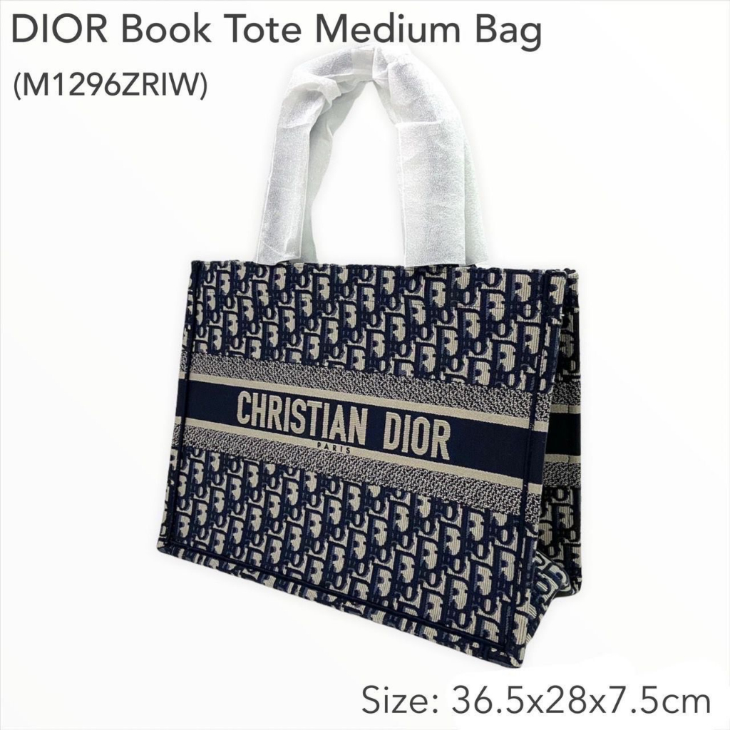 dior-medium-book-tote-bag-ของแท้-100-ส่งฟรี