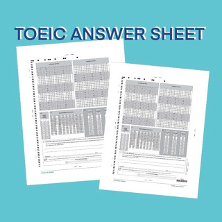 TOEIC Answer sheet จำนวน 50 แผ่น (RC 100 ข้อ, LC 100 ข้อ แบบฝน)